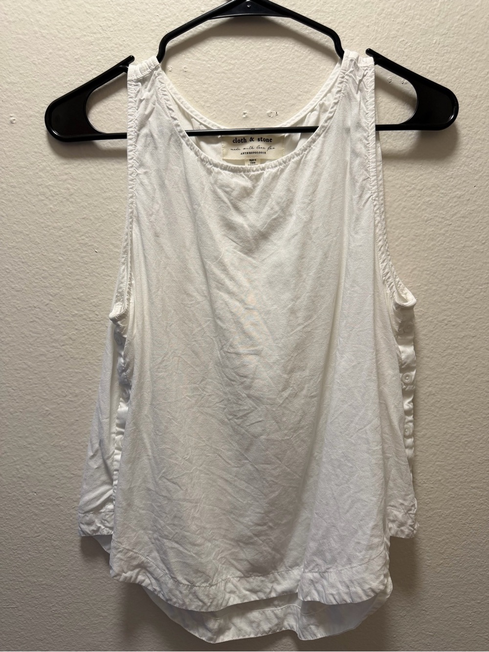 Anthropologie White Sleeveless Tank Top